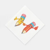 Serviette En Papier Joyeux crayons (Coin)