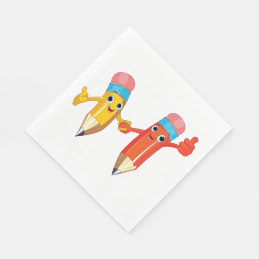 Serviette En Papier Joyeux crayons (Coin)