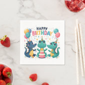 Serviette En Papier Joyeux crocodiles d'anniversaire (En situation)