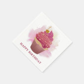 Serviette En Papier Joyeux Cupcake d'anniversaire (Coin)
