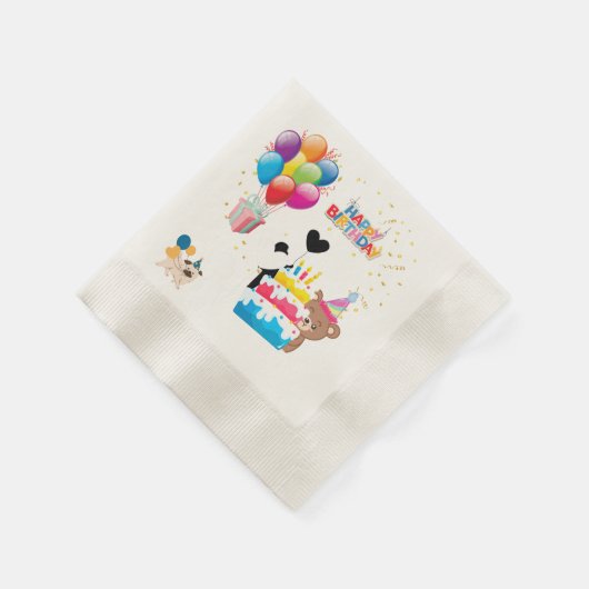 Serviette En Papier Joyeux dimanche (Coin)