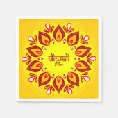 Serviette En Papier Joyeux Diwali Ajouter année Jaune Rouge (Devant)