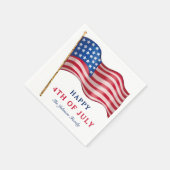 Serviette En Papier Joyeux drapeau 4 juillet américain (Coin)