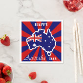 Serviette En Papier Joyeux drapeau australien de la fête australienne (En situation)