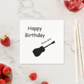 Serviette En Papier Joyeux enfant guitare d'anniversaire (En situation)