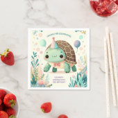 Serviette En Papier Joyeux Enfants Cute Tortoise fête d'anniversaire (En situation)