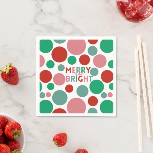 Serviette En Papier Joyeux et brillant Motif Poka Dot simple (En situation)