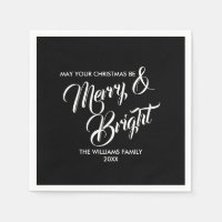 Joyeux et brillant Noël Papier de Noël Napkin