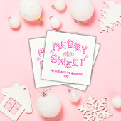 Serviette En Papier Joyeux et doux Sucre de canne de Noël Fête de Fête