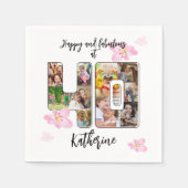Serviette En Papier Joyeux et fabuleux 40e anniversaire Multi Photo (Devant)