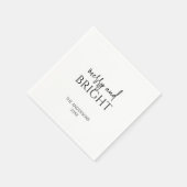 Serviette En Papier Joyeux et Joyeux Noël (Coin)