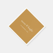 Serviette En Papier Joyeux et Joyeux Noël Or (Coin)
