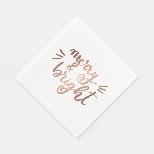 Serviette En Papier Joyeux et lumineux - cuivre (Coin)