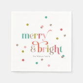 Serviette En Papier Joyeux et lumineux Napkins Holiday Party (Devant)