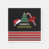 Serviette En Papier Joyeux et lumineux, Noël (Devant)