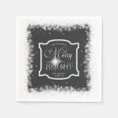 Serviette En Papier Joyeux et neige brillante Noël ID591 (Devant)