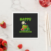 Serviette En Papier Joyeux été pastèque Jack-O-Lantern (En situation)