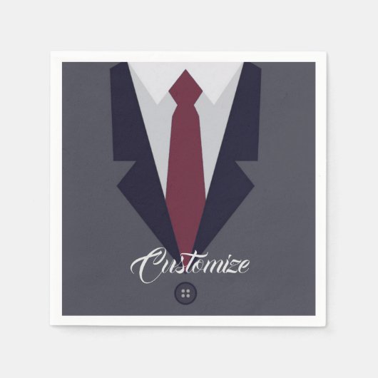 Serviette En Papier Joyeux Fête des pères habillées papier serviettes (Devant)