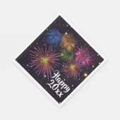 Serviette En Papier Joyeux Feu d'artifice du Nouvel An et fête des éto (Coin)