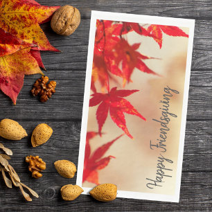 Serviette En Papier Joyeux Feuilles de l'érable rouge d'automne