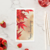 Serviette En Papier Joyeux Feuilles de l'érable rouge d'automne (En situation)