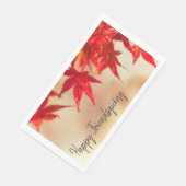 Serviette En Papier Joyeux Feuilles de l'érable rouge d'automne (Coin)