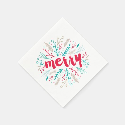 Serviette En Papier Joyeux Foliage (Coin)