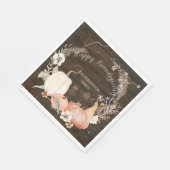 Serviette En Papier Joyeux Friendsgiving Rustic Fall Citrouille Floral (Coin)