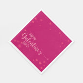 Serviette En Papier Joyeux Galentine's Day rose rouge (Coin)