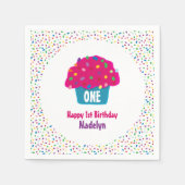 Serviette En Papier Joyeux gâteau d'anniversaire Sprinkles Frosted (Devant)