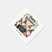Serviette En Papier Joyeux Gnome d'Halloween | Halloween mignonne et f (Coin)