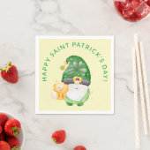 Serviette En Papier Joyeux Gnome Joyeux Saint Patrick Fête (En situation)