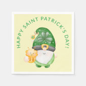 Serviette En Papier Joyeux Gnome Joyeux Saint Patrick Fête (Devant)