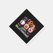 Serviette En Papier Joyeux Hallothanksmas Gnomes Lover Joyeux Noël (Coin)