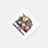 Serviette En Papier Joyeux Hallothanksmas Noël Gnomes d'Halloween (Coin)