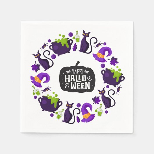 Serviette En Papier Joyeux Halloween (Devant)