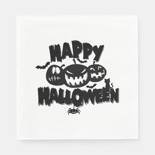 Serviette En Papier Joyeux Halloween (Devant)