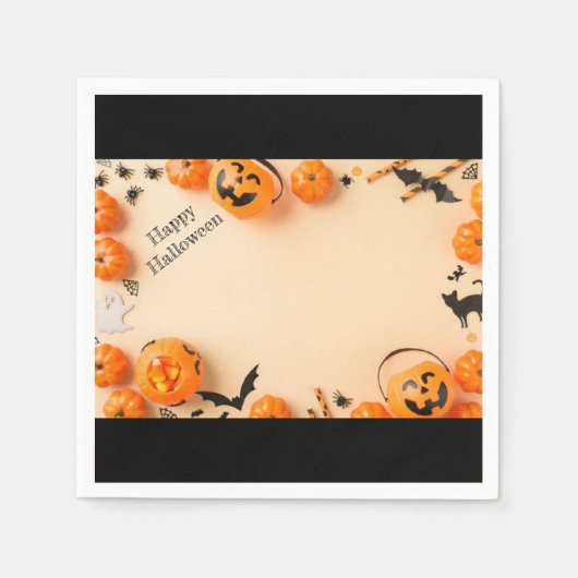 Serviette En Papier Joyeux Halloween (Devant)