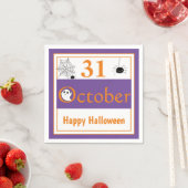 Serviette En Papier Joyeux Halloween 31 Octobre Spider Halloween Party (En situation)