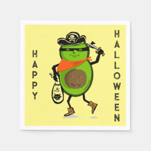 Serviette En Papier Joyeux Halloween Avocado Pirate