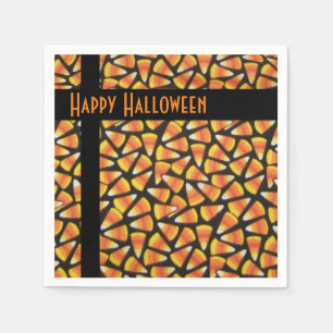 Serviette En Papier Joyeux Halloween Candy Corn