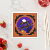 Serviette En Papier Joyeux Halloween chauves-souris Papier Party Napki (En situation)