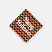 Serviette En Papier Joyeux Halloween chevron strié enfants fête (Coin)