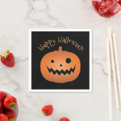 Serviette En Papier Joyeux Halloween Haunted Jack-o'-lantern Citrouill (En situation)