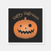 Serviette En Papier Joyeux Halloween Haunted Jack-o'-lantern Citrouill (Devant)