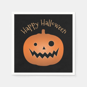 Serviette En Papier Joyeux Halloween Haunted Jack-o'-lantern Citrouill