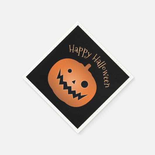 Serviette En Papier Joyeux Halloween Haunted Jack-o'-lantern Citrouill (Coin)