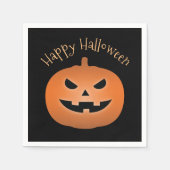 Serviette En Papier Joyeux Halloween Haunted Jack-o'-lantern Citrouill (Devant)