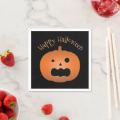 Serviette En Papier Joyeux Halloween Haunted Jack-o'-lantern Citrouill (En situation)