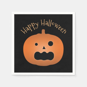 Serviette En Papier Joyeux Halloween Haunted Jack-o'-lantern Citrouill